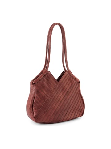 FREDs BRUDER Criss-Cross Shopper Tasche Leder 30 cm in deep sandalwood