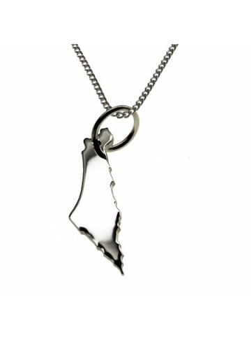 Schmuckador 50cm Halskette + Israel Anhänger in massiv 925 Silber in silber