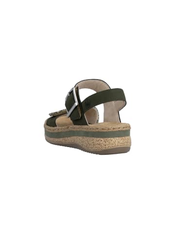 rieker Rimo-Sandalen mit Keilabsatz aus Leder Grün