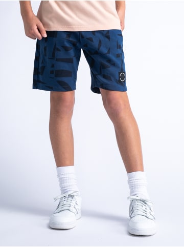 Petrol Industries Jogging-Shorts mit Allover-Muster Quiver in Blau