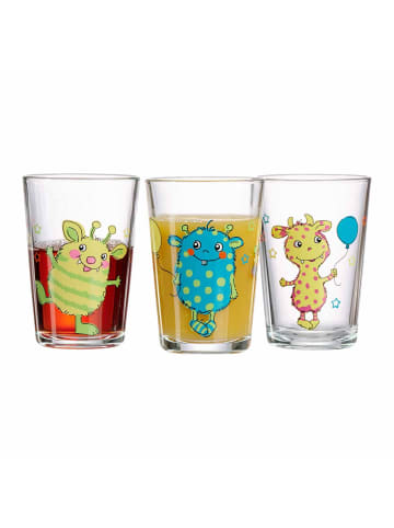 Ritzenhoff & Breker 3er Set Kindergläser Monsterchen 205 ml in bunt