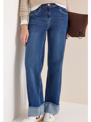 Cecil Damenbluse Neele Mid Blue Washe in Mid Blue Used Wash