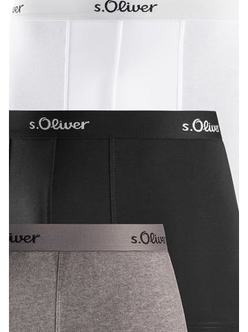 S. Oliver Retro Short / Pant Basic in Grau / Schwarz / Weiß