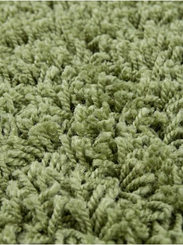 KADIMA DESIGN Teppich Hochflor Shaggy Waschbar Einfarbig RHEIN Strapazierfähig in Grün