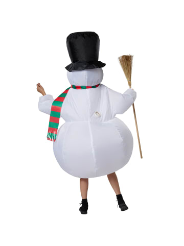 tectake Schneemann-Outfit mit Zylinder und Schal, schwarz/weiß