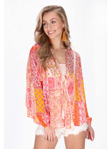 IZIA Women Blouse in orange multicolor