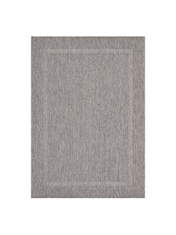 KADIMA DESIGN Teppich Outdoor Flachgewebe Uni-Design Polypropylen Balkon in Grau