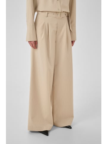 My Essential Wardrobe Casual Hose VittaMW Loose fit in Brown Rice W. Stripe