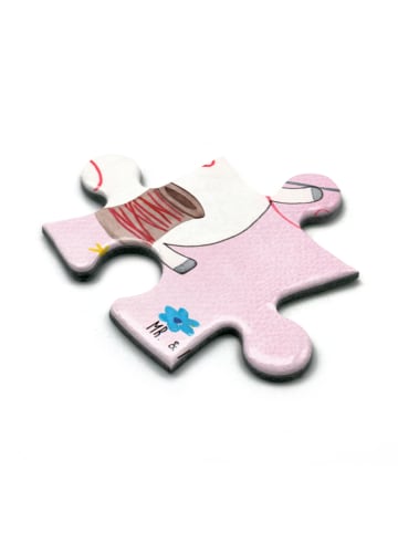 Mr. & Mrs. Panda Puzzlespiel Einhorn Näherin mit Spruch in Rot Pastell