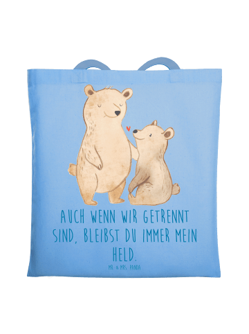 Mr. & Mrs. Panda Tote Bag Trennung von den Eltern Held mit Spruch in Sky Blue