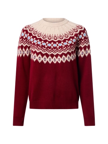 Marie Lund Strickpullover in bordeaux beige - 0003