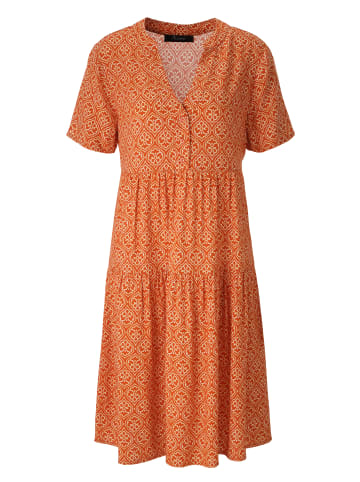 Aniston CASUAL Sommerkleid in orange-apricot-weiß