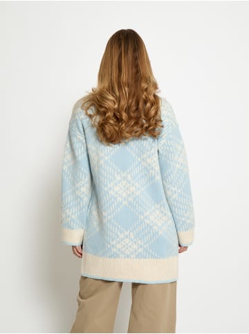 Peppercorn Strickjacke in Light Blue Jacquard