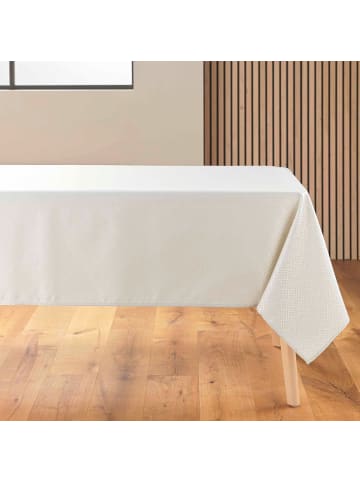 Douceur d’Intérieur Jacquard-Tischdecke mit metallic Muster, AZULINE in Beige, 140 x 250 cm