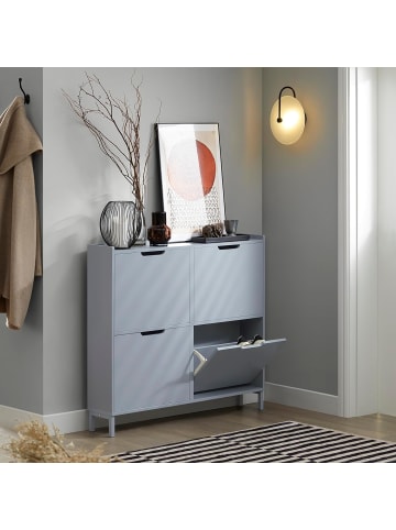 SoBuy Schuhkipper in Hellgrau - (B)100 x (H)90 x (T)19cm