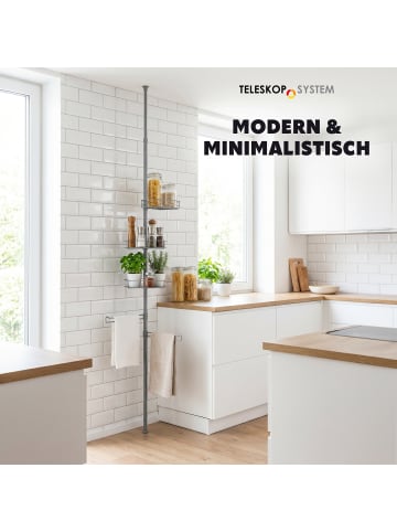 bremermann Teleskop-Küchenregal ca. 140 bis 290 cm (B/H/T)