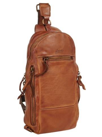 X-ZONE Crossover Bag echt Leder in cognac