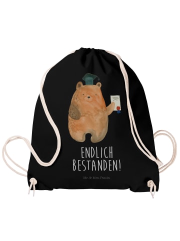 Mr. & Mrs. Panda gym rucksack Bär Prüfung mit Spruch in Schwarz
