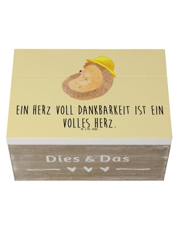 Mr. & Mrs. Panda Erinnerungskiste Herz Dankbarkeit Erntedankfest... in Gelb Pastell
