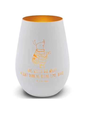 Mr. & Mrs. Panda Glas Windlicht Nachtfalter Fähnchen mit Spruch in Weiß