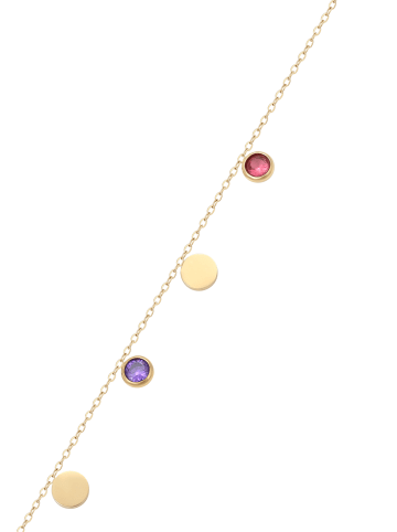 faina Women Station Bracelet With Charms in Gold Multicolor