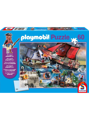 Schmidt Spiele Piraten, 60 Teile, mit Add-on (Original Figur) | Kinderpuzzle Playmobil mit...