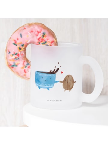 Mr. & Mrs. Panda Kaffeetasse Kaffee Bohne ohne Spruch in Transparent