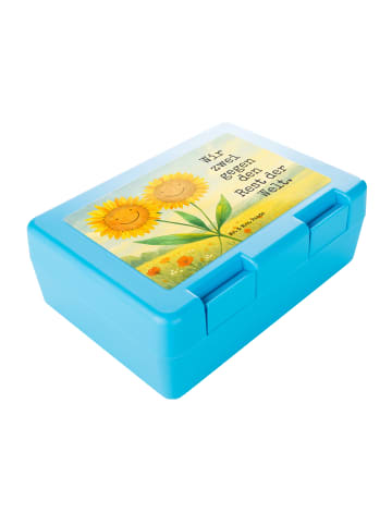 Mr. & Mrs. Panda Bento Box Blume Sonnenblume Design mit Spruch in Weiß