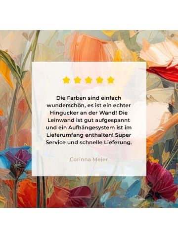 MuchoWow Leinwand bilder Bunte Blumen (BxH)