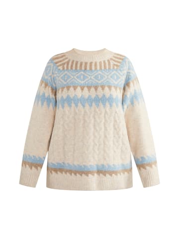 usha BLUE LABEL Strick Pullover in Beige Braun Blau