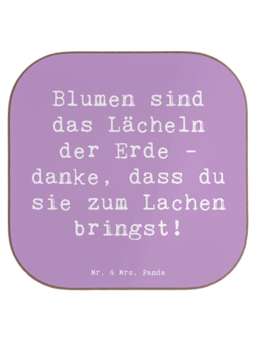 Mr. & Mrs. Panda Untersetzer Spruch Florist Erde Lächeln mit Spruch in Lavendeltraum