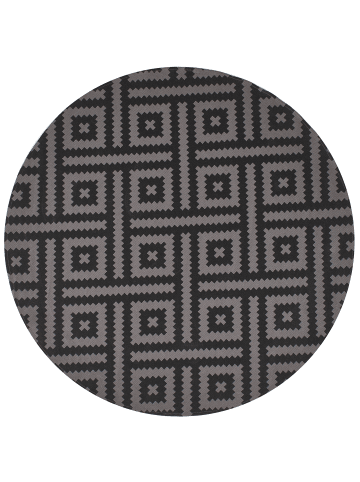 Beliani Outdoorteppich AJMER in Schwarz/Grau - (W) 160 x (L) 160 cm