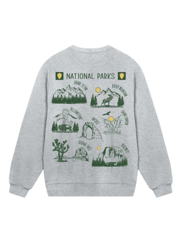 F4NT4STIC Sweatshirt US National Parks Montage in grau meliert