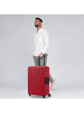 Redolz Essentials 15 4-Rollen Trolley 65 cm mit Dreipunkt-Verschluss in classic red