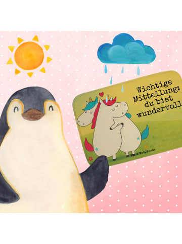 Mr. & Mrs. Panda Badezimmerteppich Einhorn Mitteilung Design mit... in Weiß