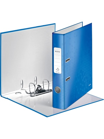 Leitz Ordner Wow A4 Kunststoff 52mm blau metallic