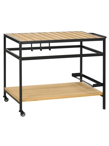 Servierwagen,107L x 65B x 80H cm,Naturholz