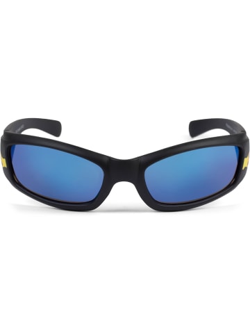 styleBREAKER Sport Sonnenbrille in Schwarz / Blau verspiegelt
