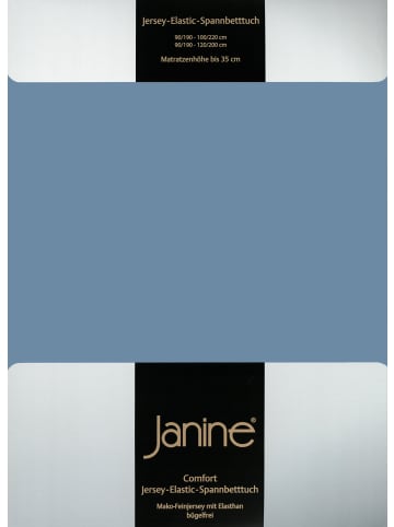 Janine Spannbetttuch Elastic Jersey in denimblau