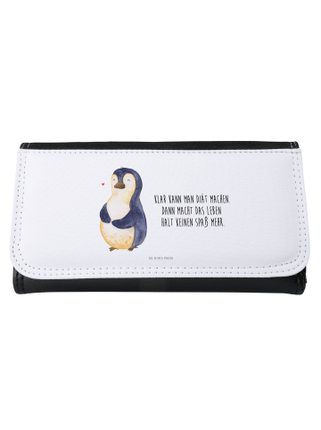 Mr. & Mrs. Panda Damen Portemonnaie Pinguin Diät mit Spruch in Weiß