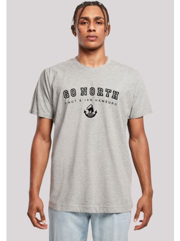 F4NT4STIC T-Shirt Go North in grau meliert