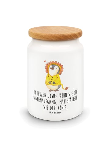 Mr. & Mrs. Panda Vorratsdose Mit Deckel Löwe Astrologie mit Spruch in Weiß