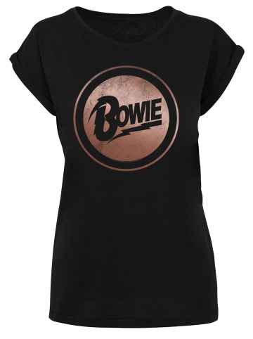 F4NT4STIC T-Shirt David Bowie Rose Gold Circle in schwarz