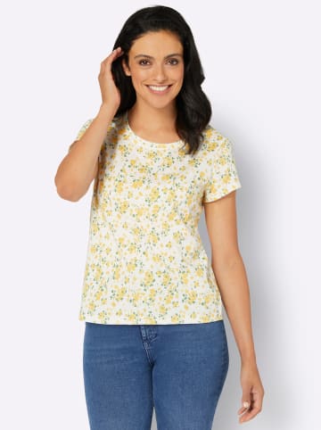 WITT WEIDEN Rundhalsshirt in ecru-zitrone-bedruckt