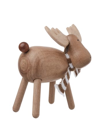 Butlers Deko-Elch WOODY FOREST mit Schal in Braun