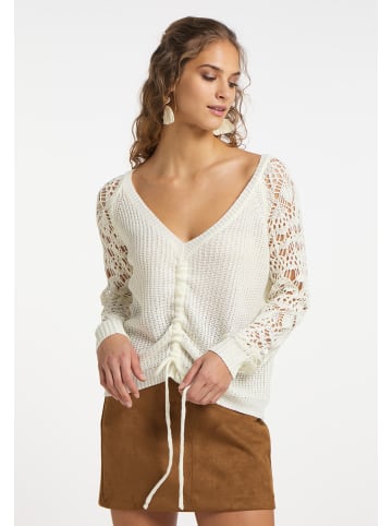 IZIA Damen Strickpullover in Weiss