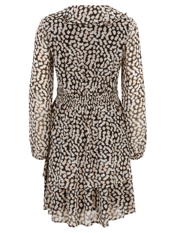 CARTOON Chiffonkleid mit Stufen in Weiß/Schwarz
