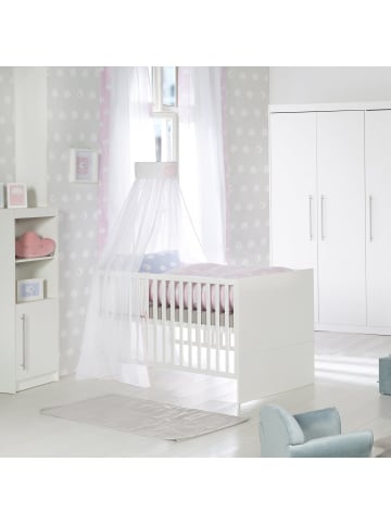 roba Kombi-Kinderbett Maren – 70 x 140 cm, höhenverstellbar & umbaubar - weiß