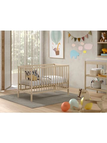 others BABYBETT Kara-lynn 124x84x65 aus Massivholz in Buche Natur