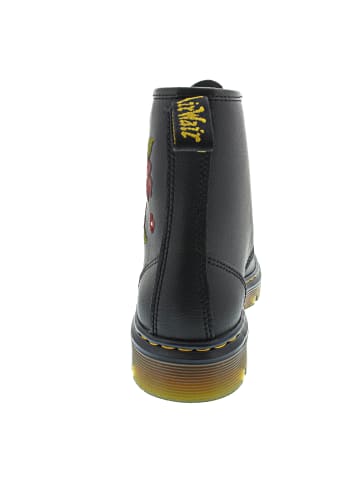 Dr. Martens Aprile Floral Schnürstiefel Schwarz
